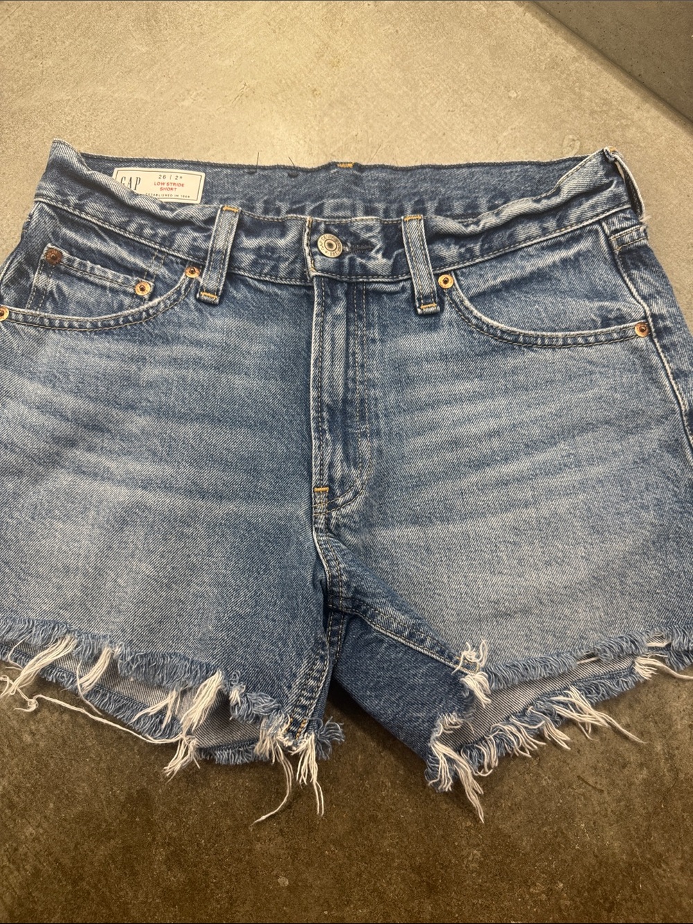 GAP Distressed Light Blue Denim Cutoff Shorts